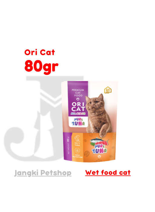 Ori Cat Pouch Pure Tuna 80 gr - Makanan Pouch Kucing 80 gr