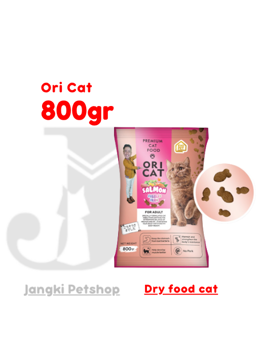 Ori Cat Adult Salmon 800 gr (Ikan) - Makanan Kering Kucing 800 gr