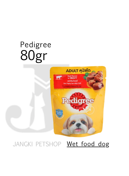Pedigree Pouch Adult Beef in Gravy 80 gr - Makanan Pouch Anjing 80 gr