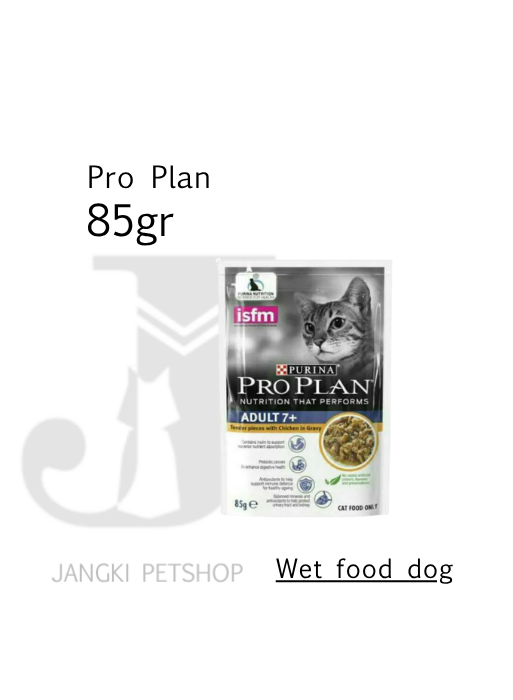 Pro Plan Pouch 7+ Chicken 85 gr - Makanan Pouch Kucing 85 gr
