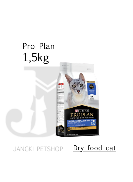 Pro Plan Cat Adult Indoor Hairball Control 1,5 kg - Makanan Kering Kucing 1,5 kg