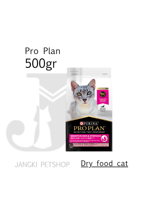 Pro Plan Cat Adult Sensitive Skin 500 gr (Repack) - Makanan Kering Kucing 500 gr