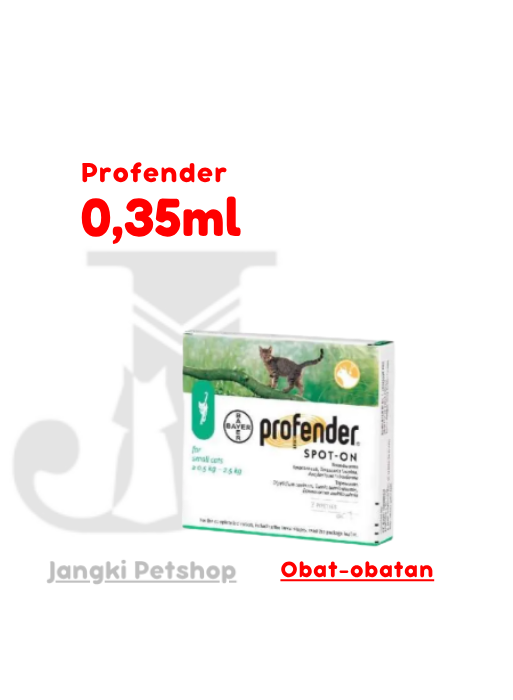 Profender Cat Hijau 0.35 ml - Obat Hewan Kucing 0.35 ml