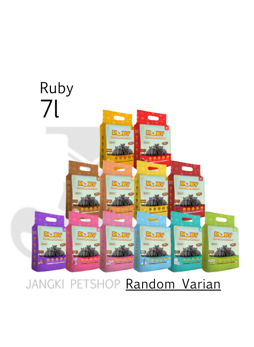 Ruby Tofu Soya 7 Lt (Random Varian) - Pasir Kucing 7 Lt