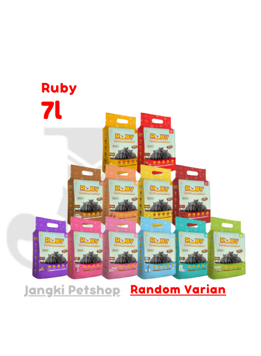 Ruby Tofu Soya 7 Lt (Random Varian) - Pasir Kucing 7 Lt
