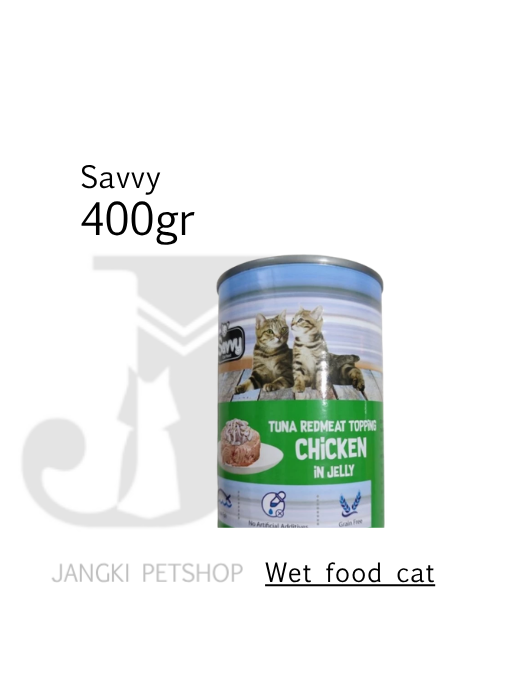 Savvy Tuna & Chicken In Jelly 400 gr kl - Makanan Kaleng Kucing 400 gr