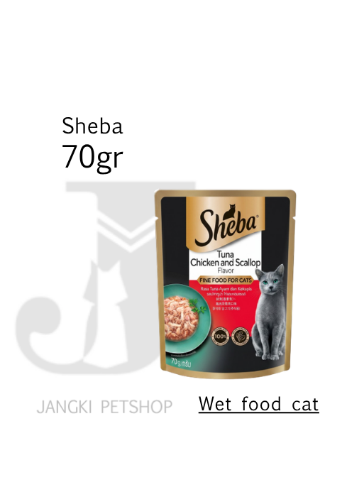 Sheba Pouch Tuna Chicken & Scallop 70 gr - Makanan Pouch Kucing 70 gr