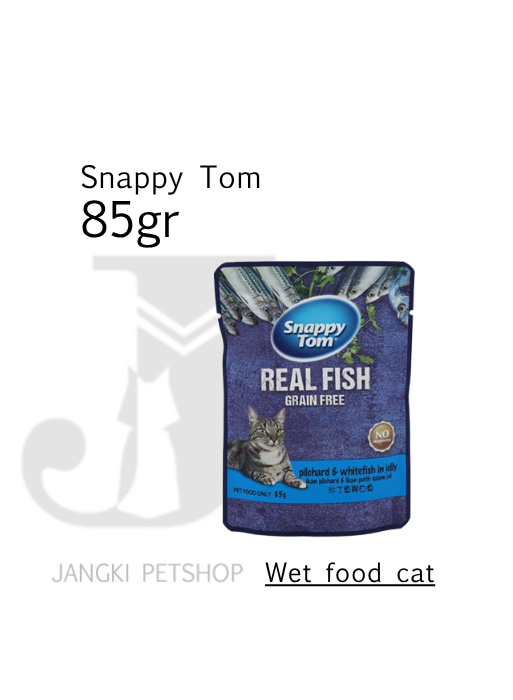 Snappy Tom Pouch Pilchard Whitefish 85gr - Makanan Pouch Kucing 85gr