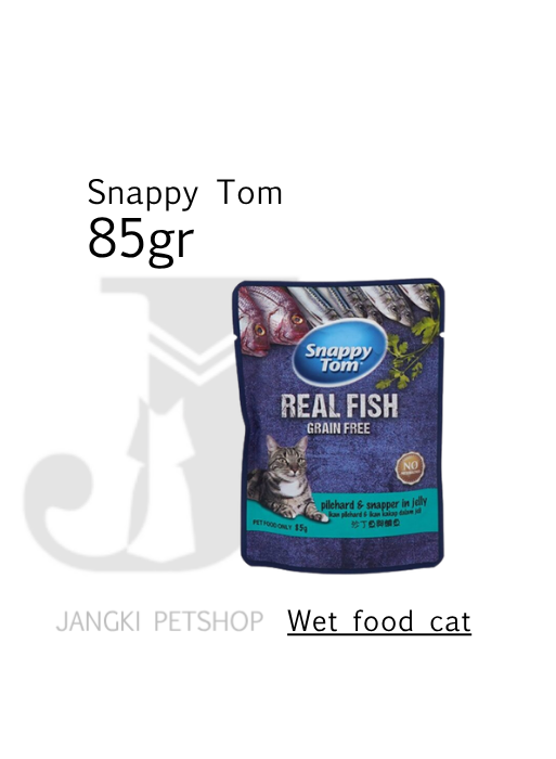 Snappy Tom Pouch Pilchard Snapper 85gr - Makanan Pouch Kucing 85gr
