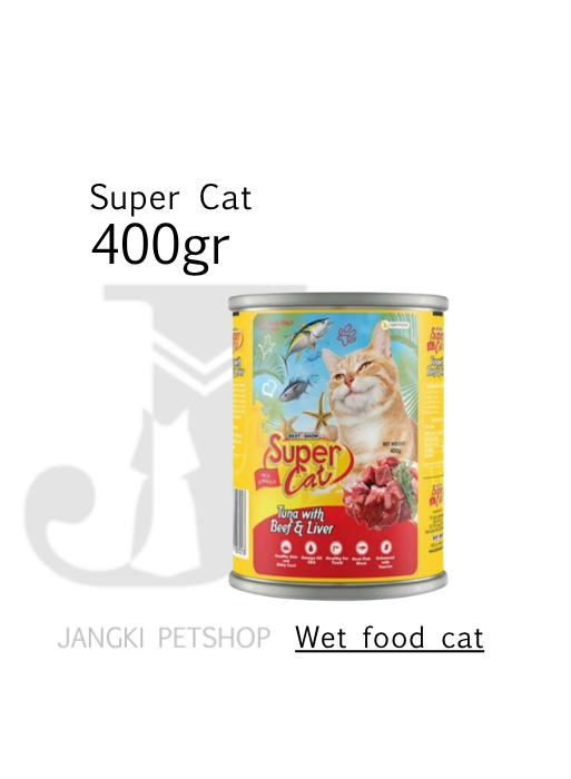 Super Cat Beef Liver 400 gr - Makanan Kering Kucing 400 gr