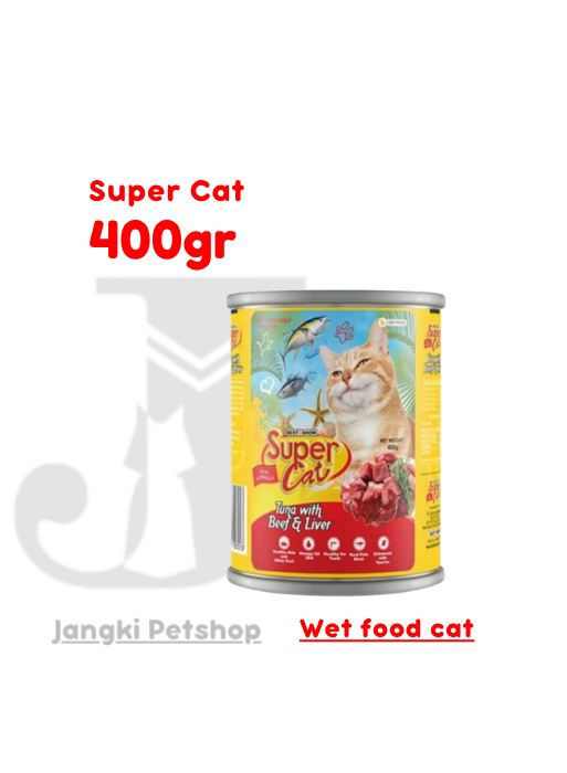 Super Cat Beef Liver 400 gr - Makanan Kering Kucing 400 gr