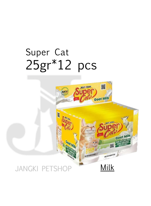 Super Cat Goat Milk 25 gr x 12 pcs - Susu Kucing 25 gr x 12 pcs