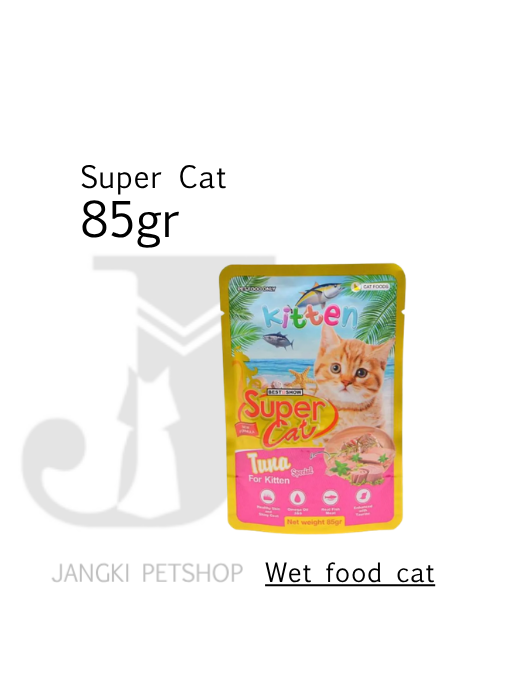 Super Cat Pouch Kitten Tuna 85 gr - Makanan Pouch Kucing 85 gr