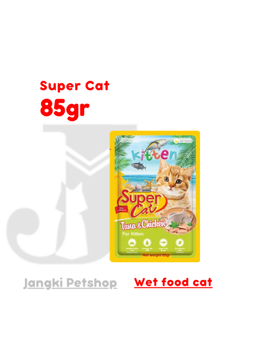 Super Cat Pouch Kitten Tuna Chicken 85 gr - Makanan Pouch Kucing 85 gr