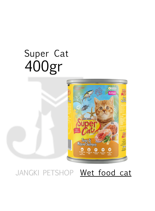 Super Cat Kitten Tuna Minced Salmon 400g - Makanan Kering Kucing 400g