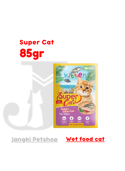 Super Cat Pouch Kitten Tuna Whitefish 85 gr - Makanan Pouch Kucing 85 gr