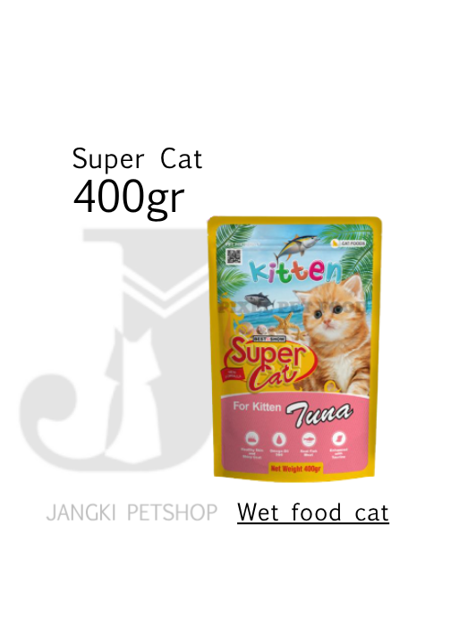 Super Cat Pouch Kitten Tuna 400 gr - Makanan Pouch Kucing 400 gr
