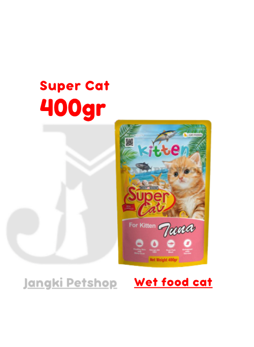 Super Cat Pouch Kitten Tuna 400 gr - Makanan Pouch Kucing 400 gr