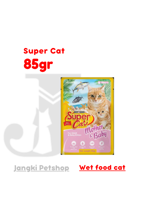 Super Cat Pouch Baby & Mother 85 gr - Makanan Pouch Kucing 85 gr