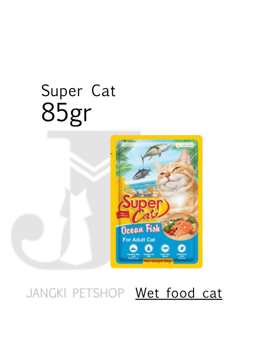 Super Cat Pouch Adult O Fish 85 gr - Makanan Pouch Kucing 85 gr