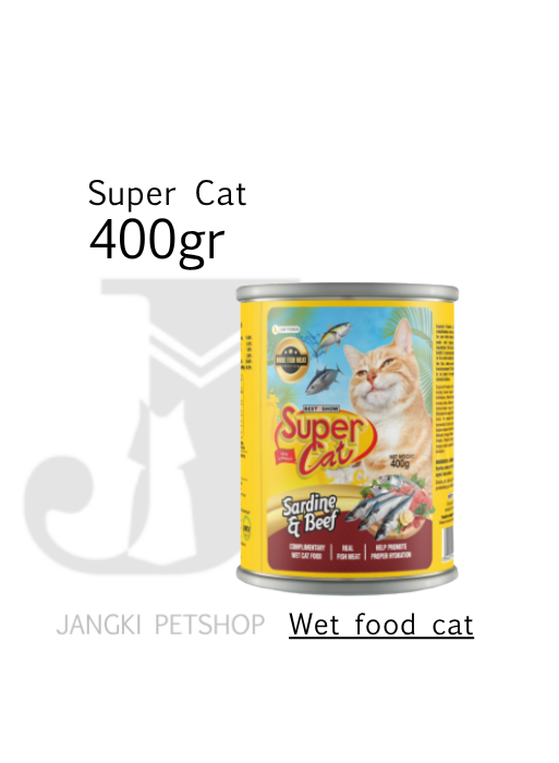 Super Cat Premium Sardine & Beef 400 gr - Makanan Kering Kucing 400 gr