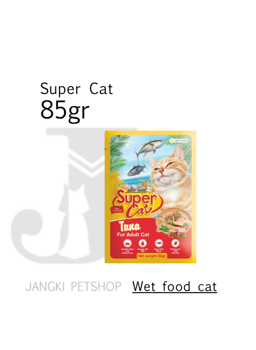 Super Cat Pouch Adult Tuna 85 gr - Makanan Pouch Kucing 85 gr