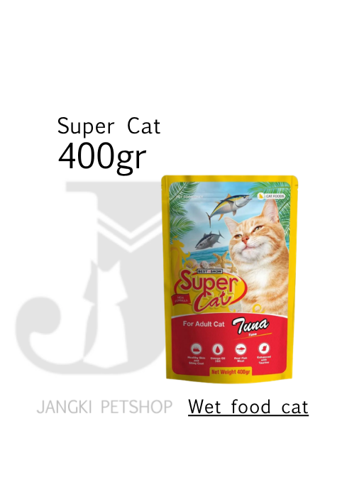Super Cat Pouch Adult Tuna 400 gr - Makanan Pouch Kucing 400 gr