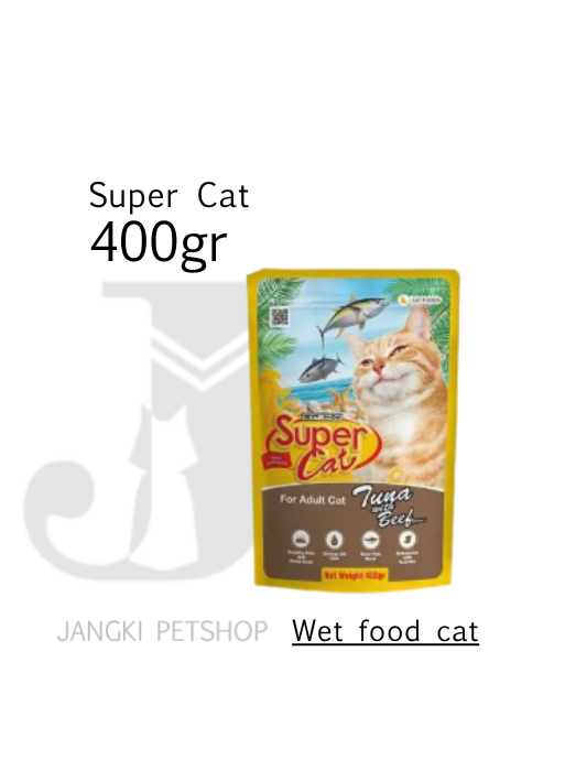 Super Cat Pouch Adult Tuna Beef 400 gr - Makanan Pouch Kucing 400 gr