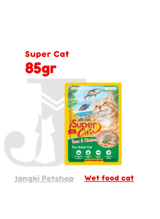 Super Cat Pouch Adult Tuna Chicken 85 gr - Makanan Pouch Kucing 85 gr
