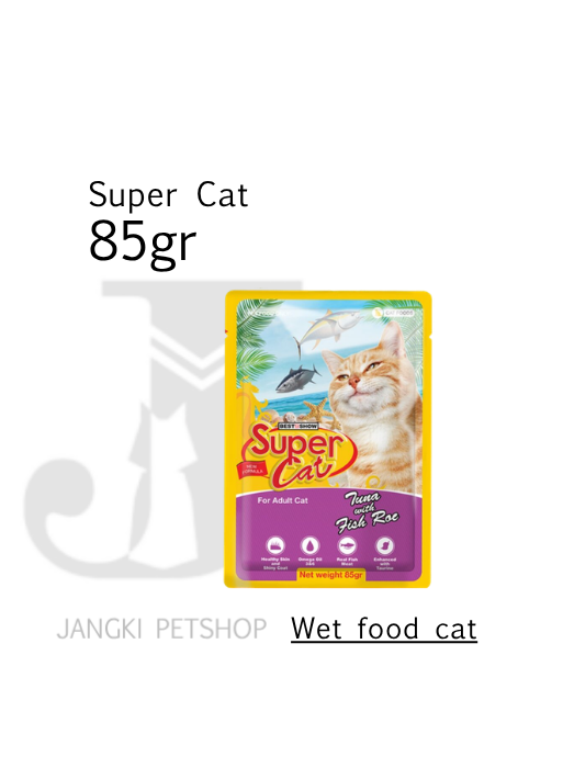 Super Cat Pouch Fish Roe 85 gr - Makanan Pouch Kucing 85 gr