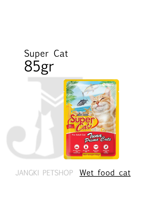 Super Cat Pouch Adult Tuna Prime Cuts 85 gr - Makanan Pouch Kucing 85 gr