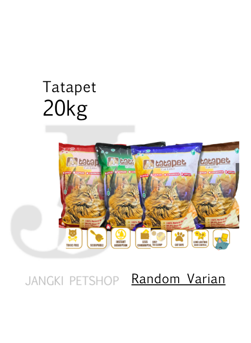 Natural TATAPET Pasir Kucing Gumpal Wangi 20 Kg - Pasir kucing 20 Kg