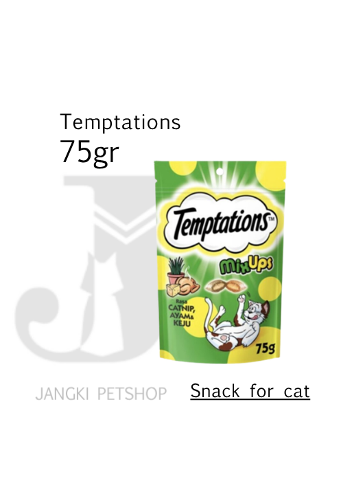 Temptation MixUps Catnip, Chicken & Chedar 75gr - Snack Kucing 75gr