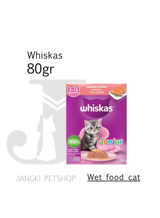 Whiskas Pouch Kitten Salmon Loaf 80 gr - Makanan Pouch Kucing 80 gr