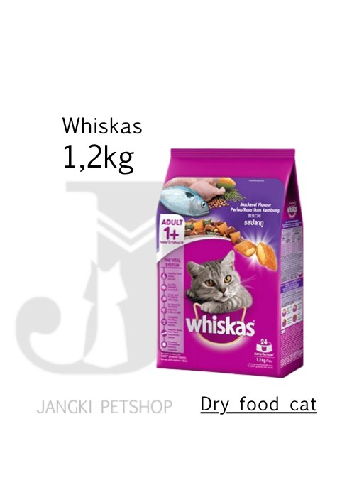 Whiskas Adult Makarel 1,2 kg - Makanan Kering Kucing 1,2 kg