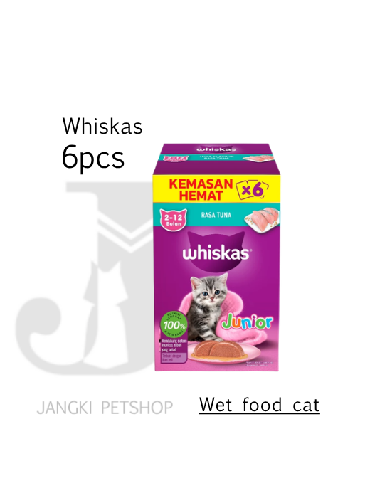 Whiskas Pouch SVMP Junior Tuna ( 6 pcs) - Makanan Pouch Kucing 6 pcs