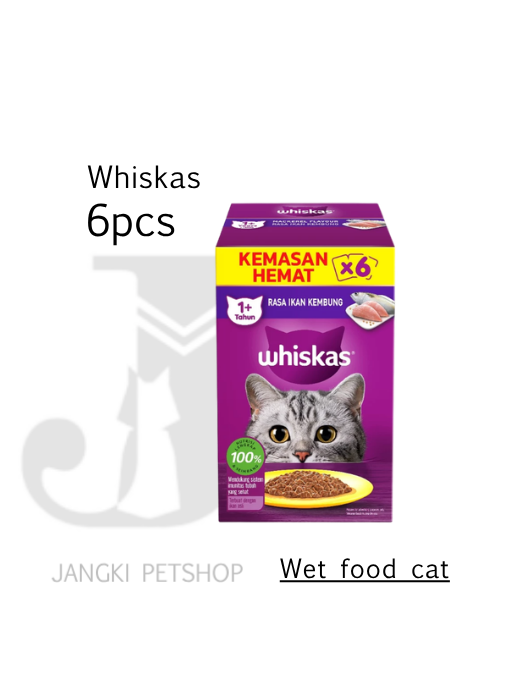 Whiskas Pouch SVMP Adult Makarel ( 6 pcs) - Makanan Pouch Kucing 6 pcs