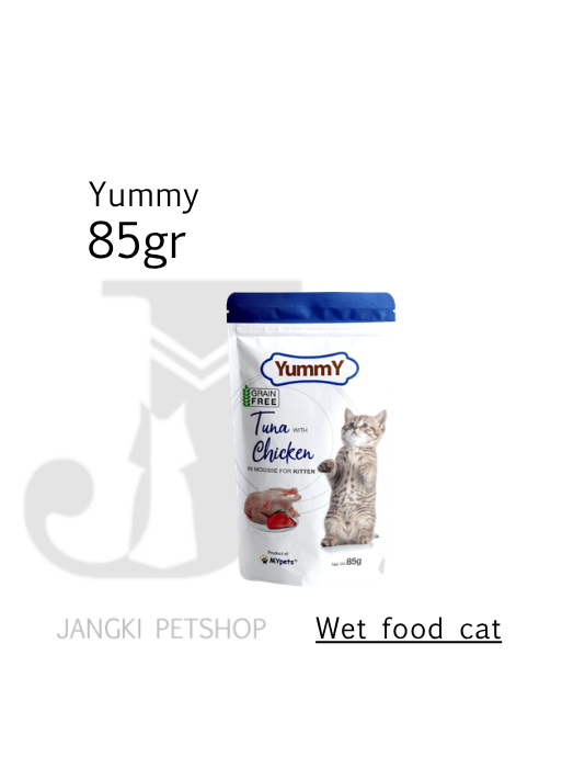 Yummy Pouch Kitten Tuna Chicken 85gr - Makanan Pouch Kucing 85gr