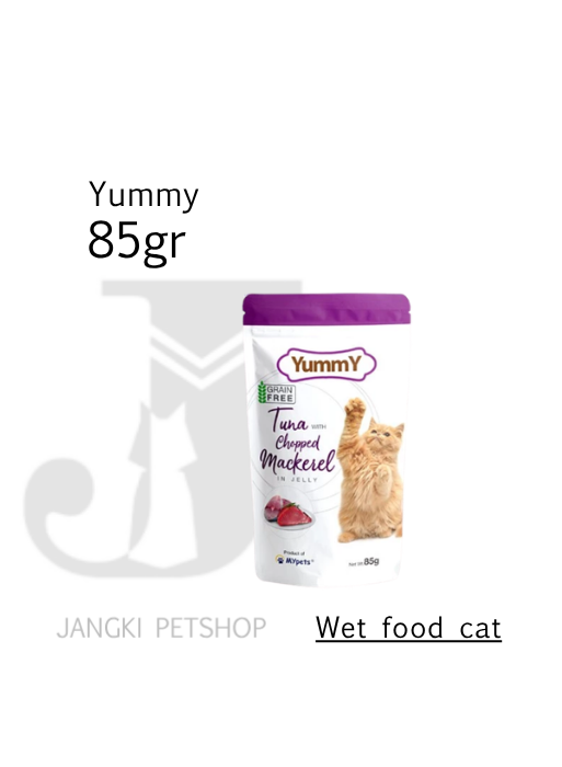 Yummy Pouch Tuna & Mackarel 85gr - Makanan Pouch Kucing 85gr