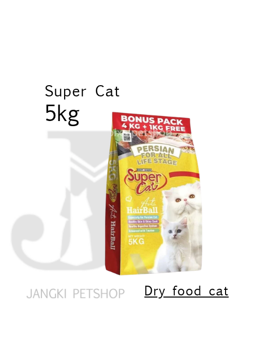 Supercat Persian Anti Hairball 5 Kg Makanan Kucing Persia Anti Bulu Rontok Cat Food Dry Food