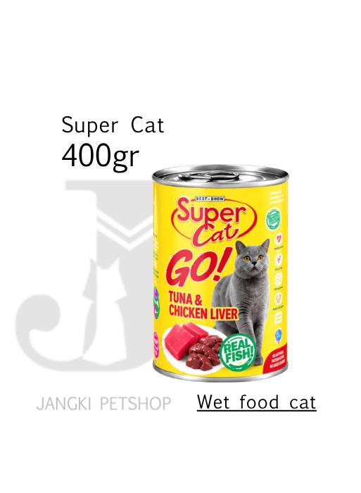 Super Cat Go Makanan Kucing Adult Tuna Chicken Liver 400gr