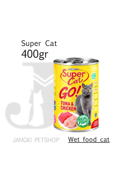 Super Cat Go Makanan Kucing Adult Tuna dan Chicken 400gr