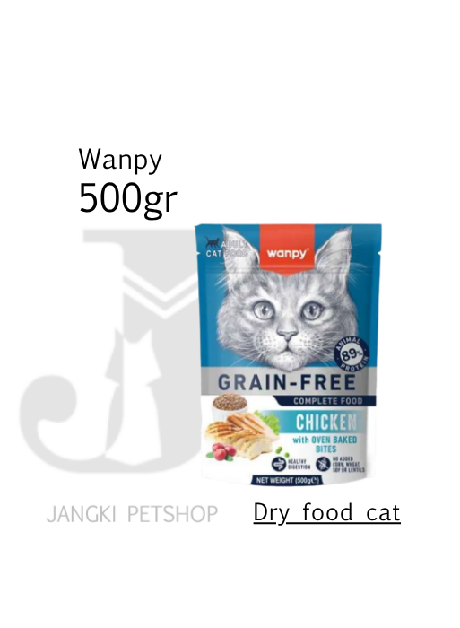 Wanpy Cat Grain Free Adult Chicken 500 gr - Makanan Kucing Dewasa 500 gr