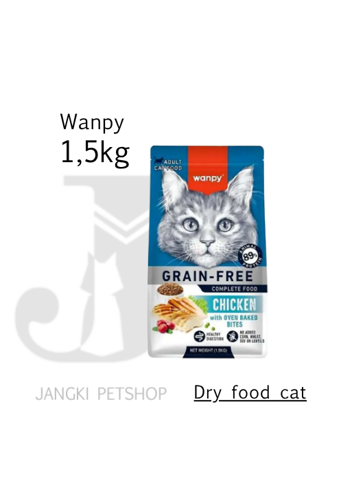 Wanpy Cat Grain Free Adult Chicken 1,5 kg - Makanan Kucing Dewasa 1,5 kg