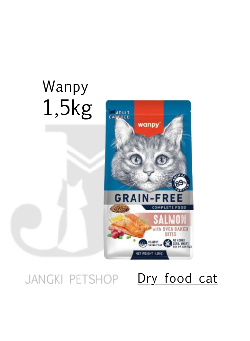 Wanpy Cat Grain Free Adult Salmon 1,5 kg - Makanan Kucing Dewasa 1,5 kg