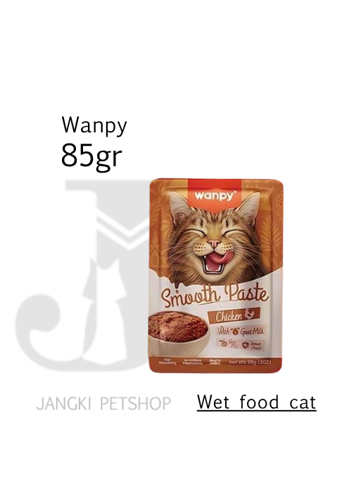 Wanpy Cat Pouch Smooth Paste Chicken 85 gr - Makanan Basah Kucing Pouch 85 gr