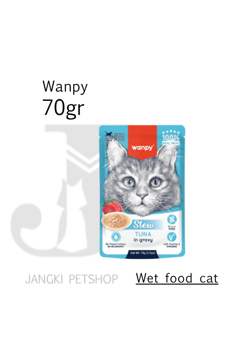 Wanpy Cat Pouch Stew Retort Tuna 70 gr - Makanan Basah Kucing Pouch 70 gr